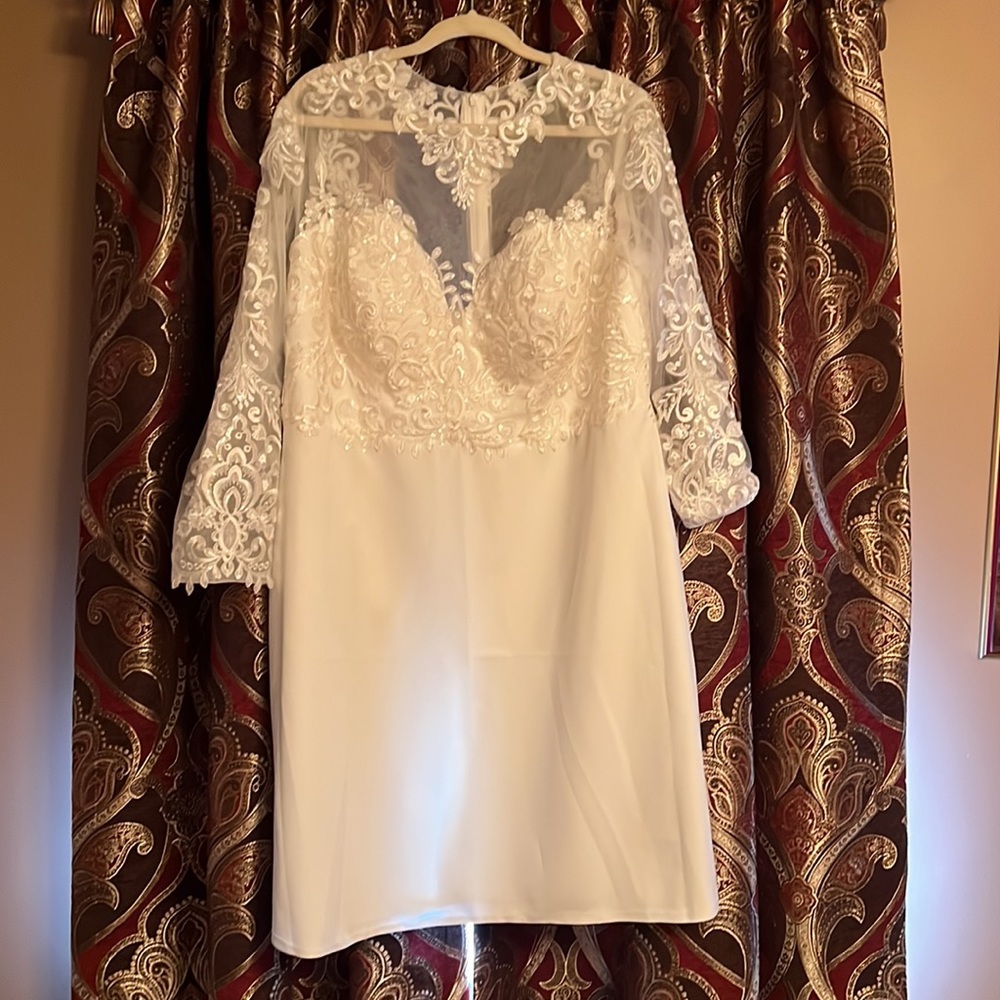 Bridal Dress in ivory midi length